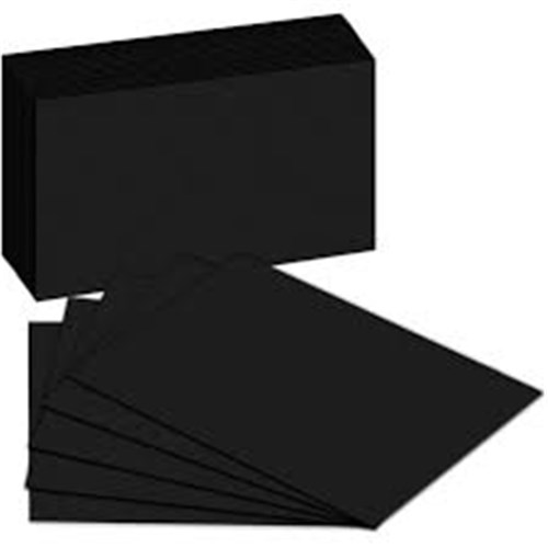 Flash Cards BLACK 100 Assorted